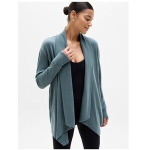 Athleta Pranayama Restore Rib Wrap Open Cardigan Eden Green Women's Small
